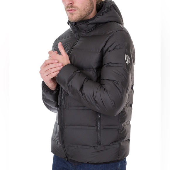 Emporio Armani EA7 Bomber Hooded Zip Up Jacket - Picture 2 of 11